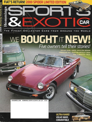 HEMMINGS SPORTS & EXOTIC CAR 2009 NOV - VOLVO 144E, MGB, PORSCHE 912, SCIROCCO